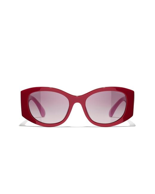 Chanel Black Sunglass Oval Sunglasses Ch5524
