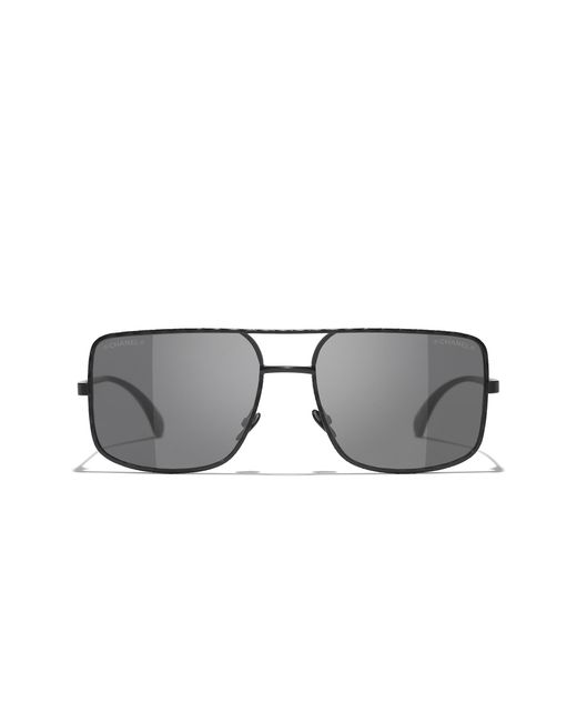 Chanel Black Sunglass Pilot Sunglasses Ch4294