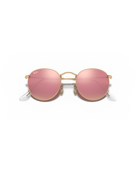 Ray-Ban Black Sunglass Rb3447 Round Flash Lenses for men