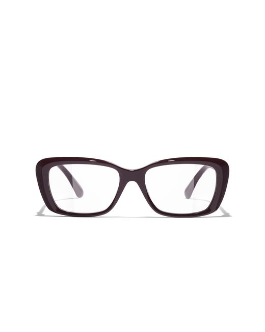 Chanel Black Sunglass Rectangle Eyeglasses Ch3467