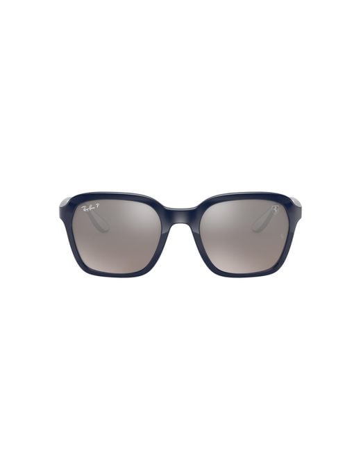 Ray-Ban Black Sunglass Rb4343m Scuderia Ferrari Collection Polarized+ Lenses