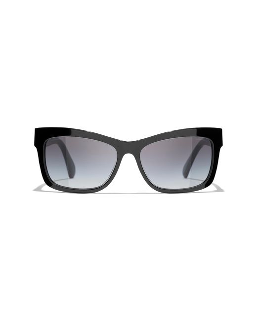 Chanel Black Sunglass Rectangle Sunglasses Ch5496b