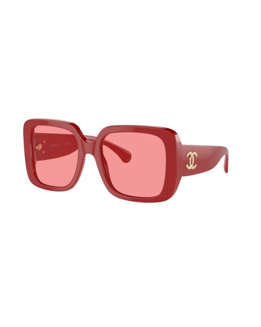 Chanel Red Sunglass Ch9149