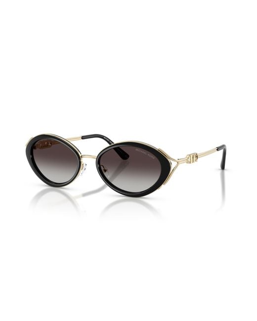 Michael Kors Black Key West 53Mm Oval Sunglasses