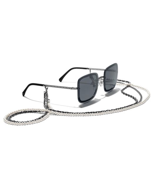 Chanel Black Sunglass Square Sunglasses Ch4244