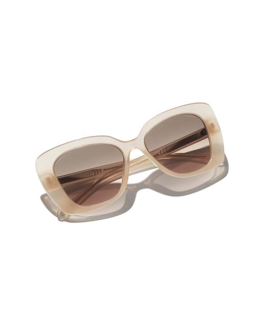 Chanel Black Sunglass Rectangle Sunglasses Ch5504