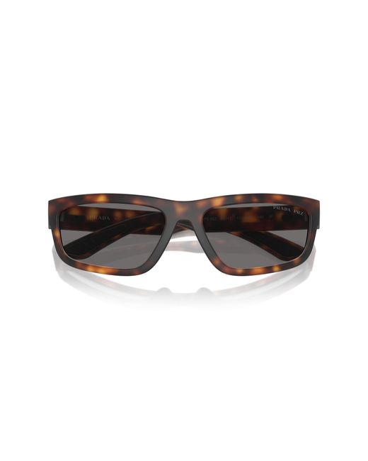 Prada Linea Rossa Black Sunglass Ps 01zsf for men