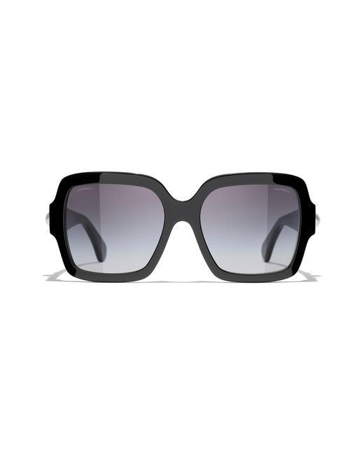 Chanel Black Sunglass Square Sunglasses Ch5479