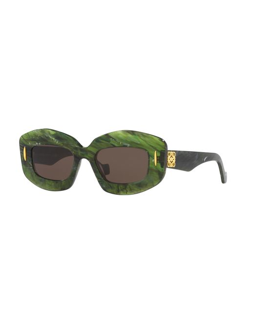 Loewe Green Screen Geometric-frame Sunglasses - Women's - Acetate