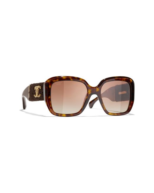Chanel Black Sunglass Square Sunglasses Ch5512