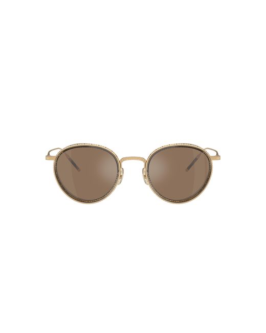 Oliver Peoples Black Sunglass Ov1318st Tk-8 Sun Gold Plated