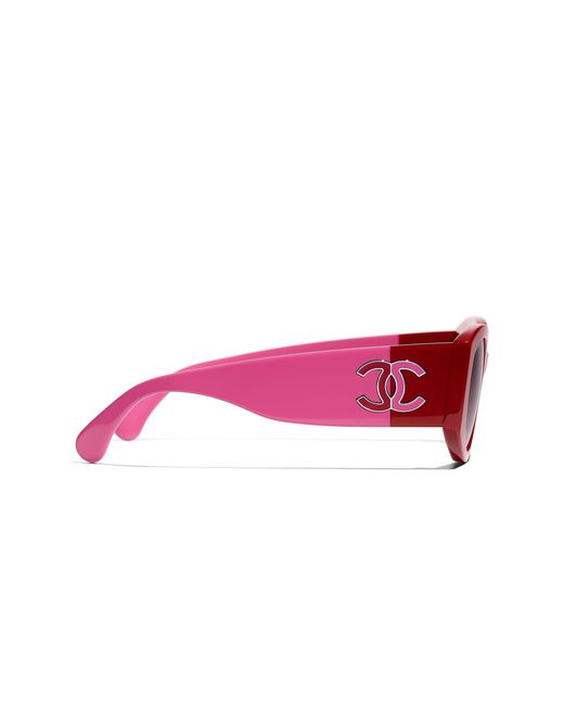Chanel Black Sunglass Oval Sunglasses Ch5524