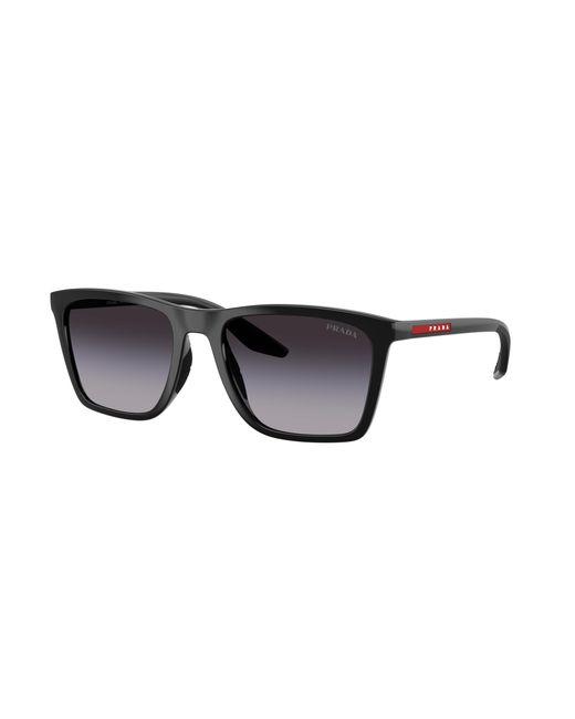 Prada Linea Rossa Man Ps 03qs - Frame Color: Black, Lens Color: Grey-black, Size 57-/17/145 for men