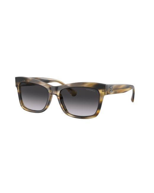 Chanel Black Sunglass Rectangle Sunglasses Ch5496b