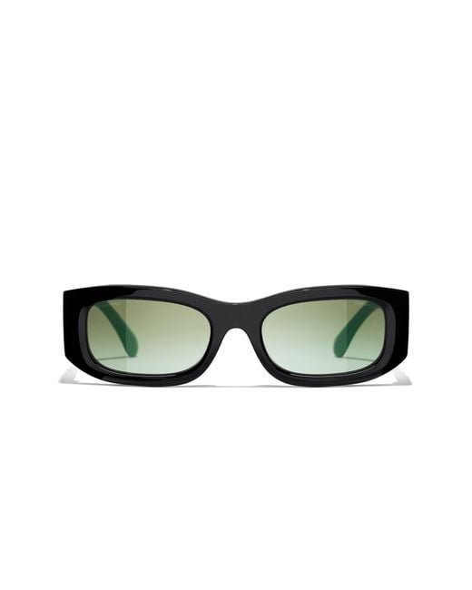 Chanel Black Sunglass Rectangle Sunglasses Ch5525