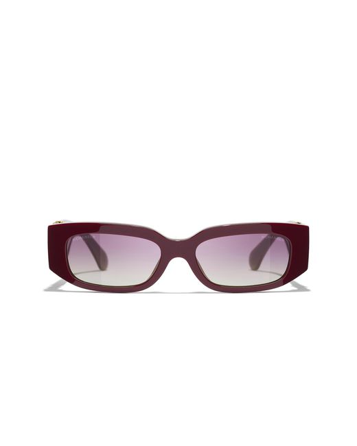 Chanel Black Sunglass Rectangle Sunglasses Ch5544