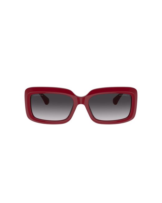 Chanel Black Sunglass Rectangle Sunglasses Ch5520