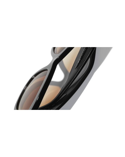 Chanel Black Sunglass Rectangle Sunglasses Ch5493