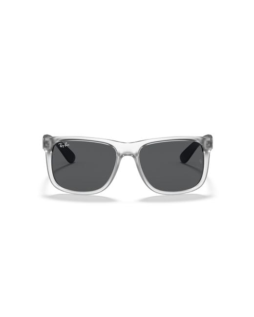 Ray-Ban Black Justin Color Mix Sunglasses Frame Grey Lenses for men