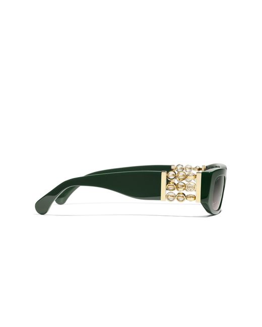 Chanel Black Sunglass Rectangle Sunglasses Ch5544