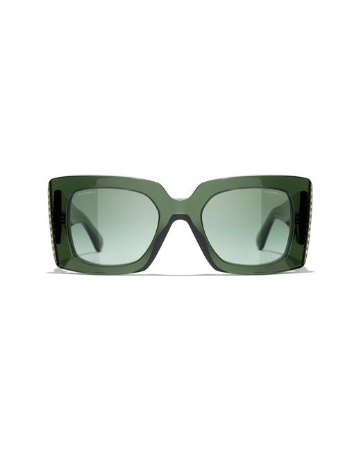 Chanel Green Sunglass Square Sunglasses Ch5480h