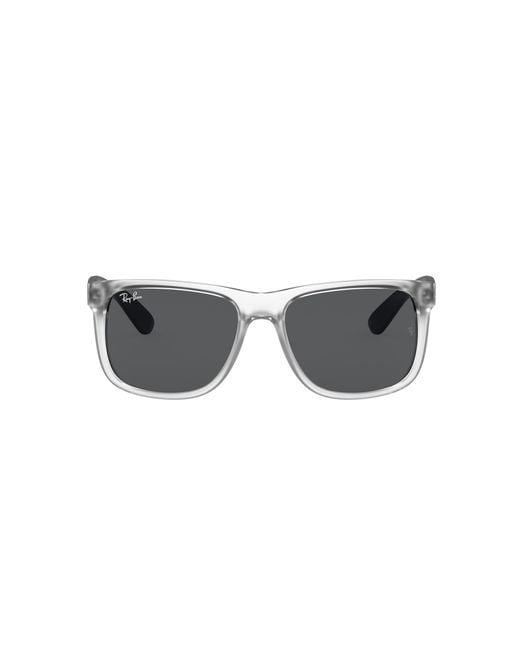 Ray-Ban Black Justin Color Mix Sunglasses Frame Grey Lenses for men
