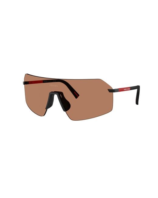 Prada Linea Rossa Black Sunglass Ps B50s for men