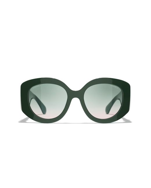 Chanel Black Sunglass Oval Sunglasses Ch5543