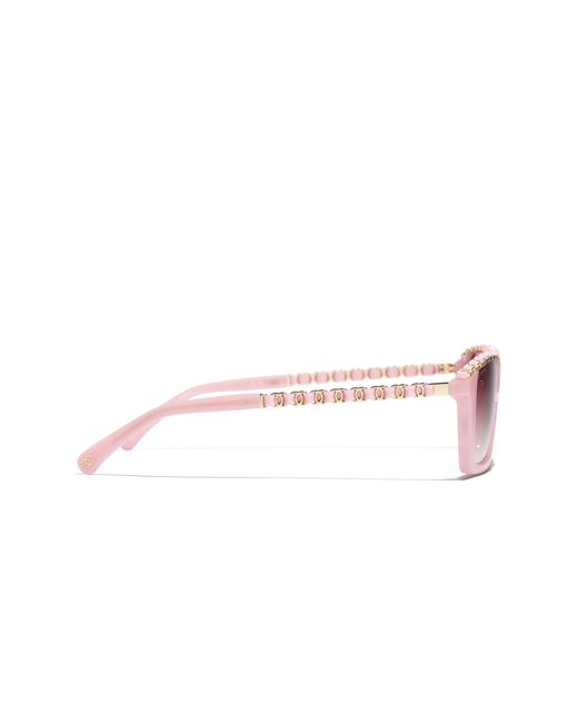 Chanel Black Sunglass Rectangle Sunglasses Ch5548q