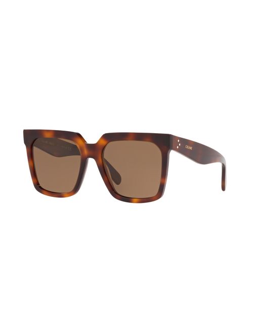 Céline Brown Square Frame Sunglasses