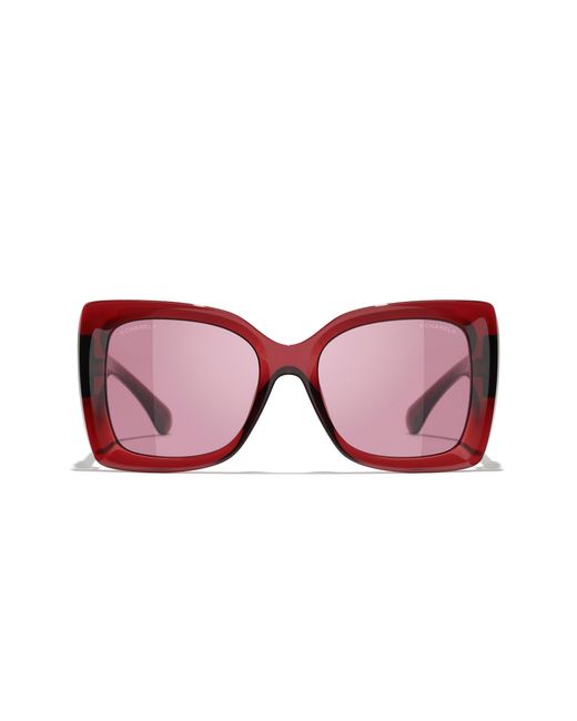 Chanel Black Sunglass Square Sunglasses Ch5555