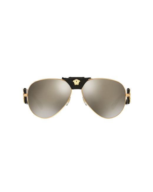 VERSACE VE2150Q 13415A Gold Men's Sunglasses 62 mm