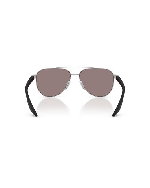 Prada Linea Rossa Man Ps 03qs - Frame Color: Black, Lens Color: Grey-black, Size 57-/17/145 for men