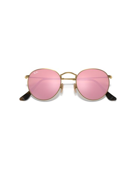 Ray-Ban Black Round Flat Lenses Sunglasses Frame Brown Lenses