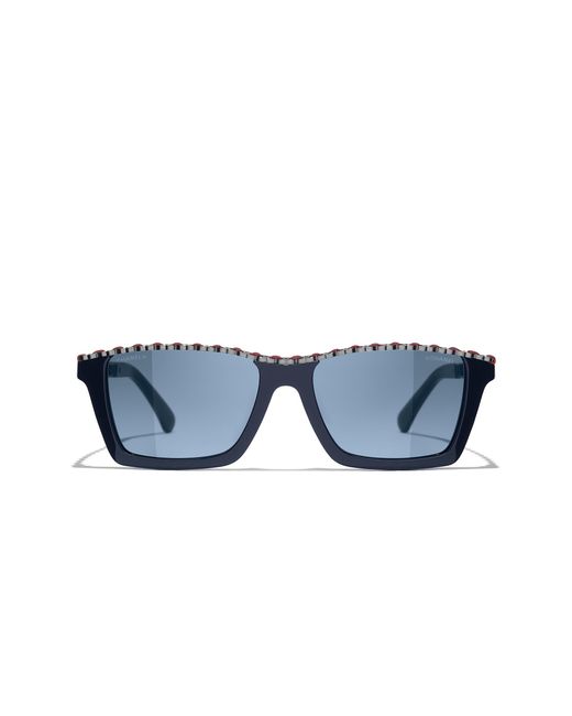 Chanel Black Sunglass Rectangle Sunglasses Ch5548q
