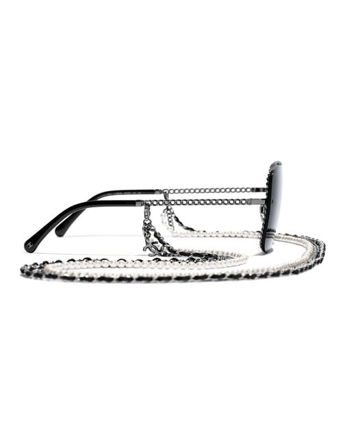 Chanel Black Sunglass Square Sunglasses Ch4244