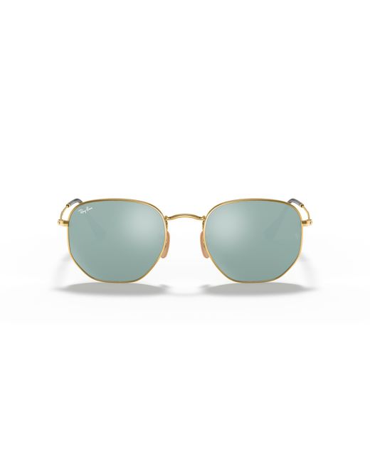 Ray-Ban Black Hexagonal Flat Lenses Sunglasses Frame Silver Lenses