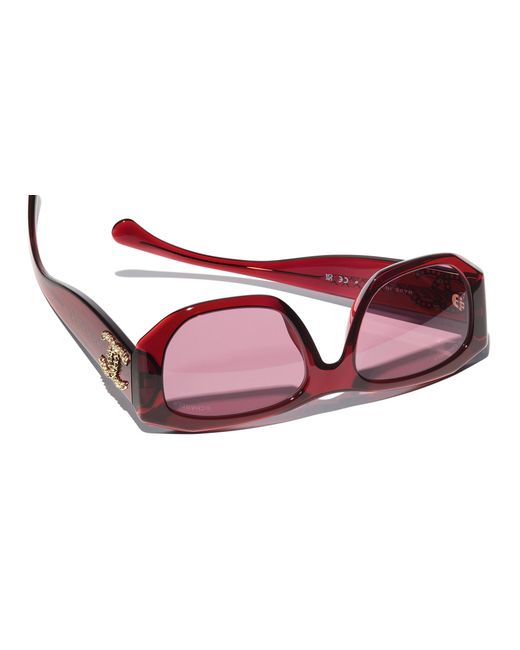 Chanel Black Sunglass Rectangle Sunglasses Ch5554