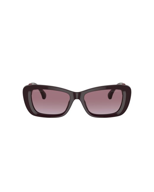 Chanel Black Sunglass Rectangle Sunglasses Ch5514