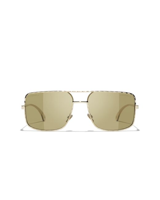 Chanel Black Sunglass Pilot Sunglasses Ch4294