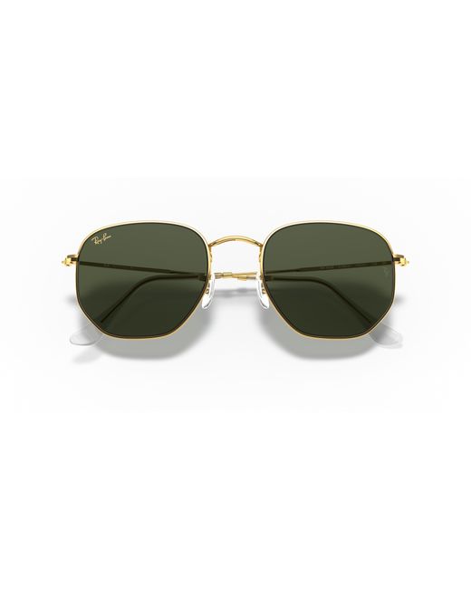 Ray-Ban Green Unisex Rb3548 Hexagonal Legend Gold