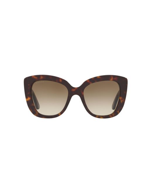Gucci Brown Havana Gg0327s Cat-eye Frame Sunglasses