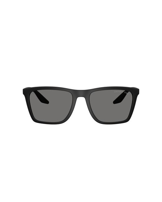 Prada Linea Rossa Black Polarized Sunglasses for men