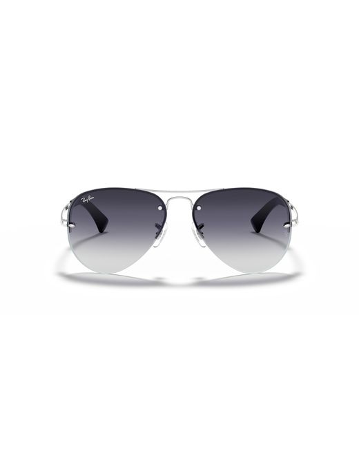 Ray-Ban Black Sunglasses Man Rb3449 - Silver Frame Grey Lenses 59-14 for men