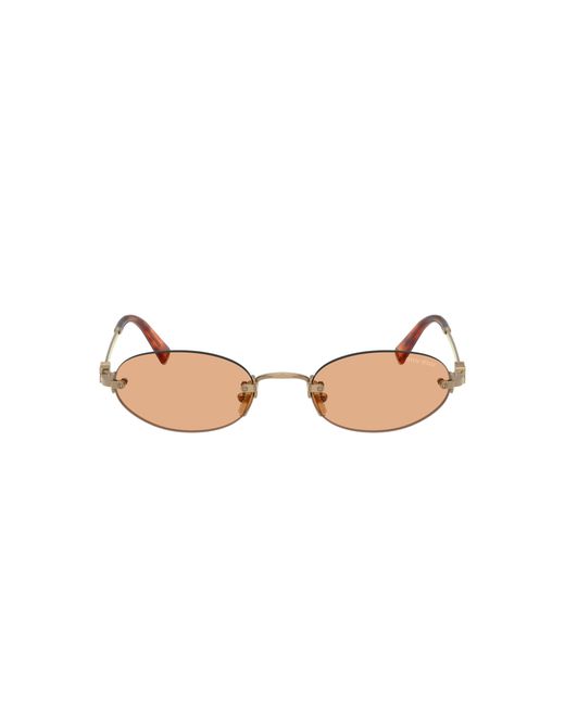 Miu Miu Black Mu52ys Orange Lens Metal Sunglasses