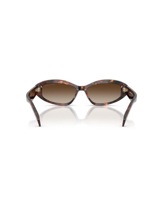 Michael Kors Brown Oval Sunglasses