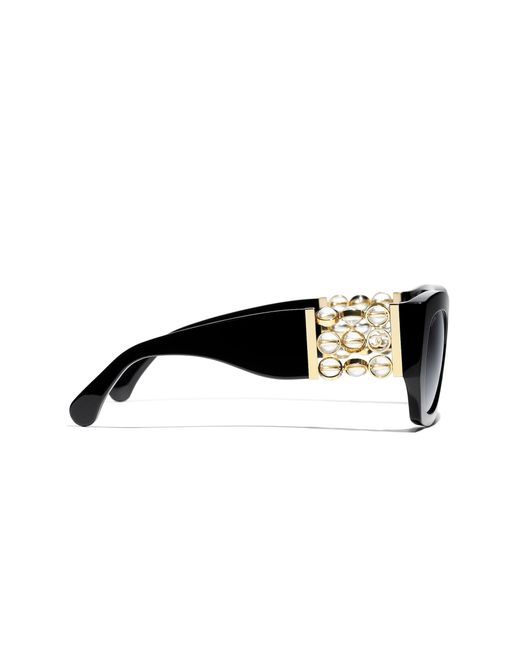 Chanel Black Sunglass Cat Eye Sunglasses Ch5545