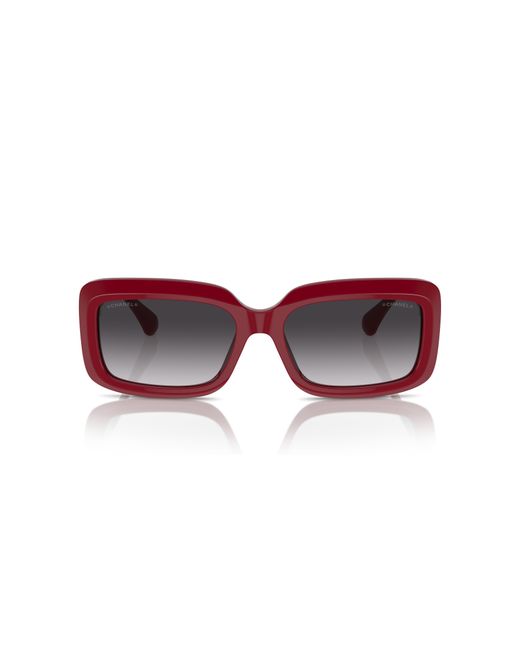 Chanel Black Sunglass Rectangle Sunglasses Ch5520