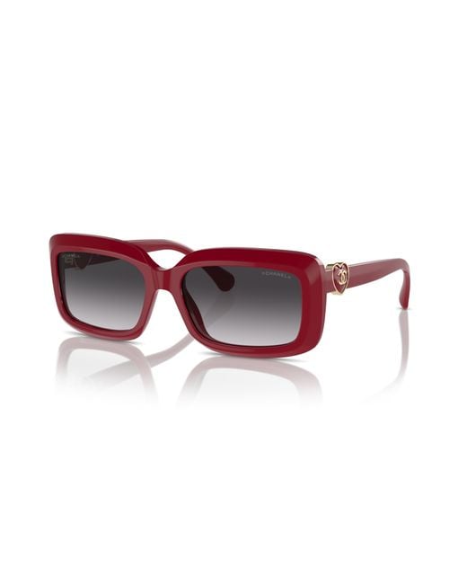 Chanel Black Sunglass Rectangle Sunglasses Ch5520a