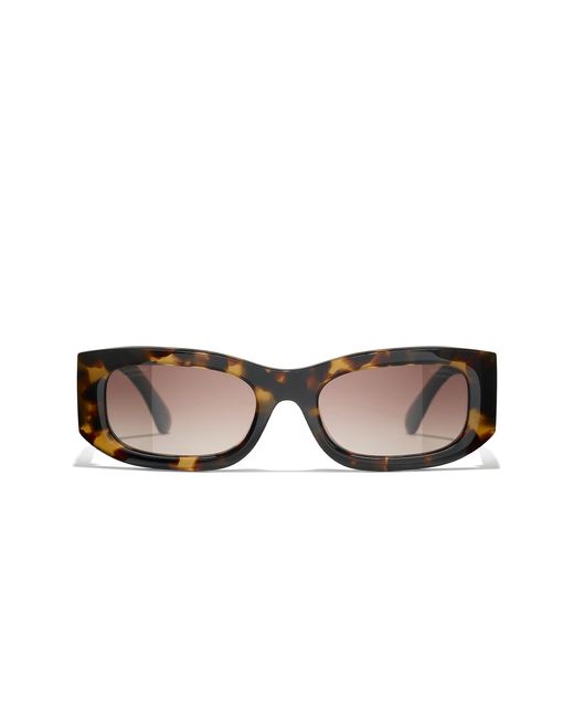 Chanel Black Sunglass Rectangle Sunglasses Ch5525
